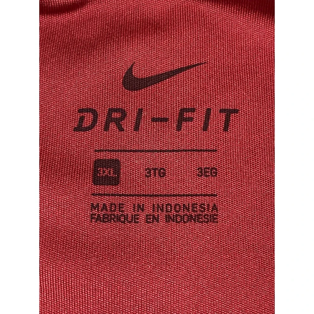 Nike Alabama Crimson Tide Dri-FIT Striped Polo Shirt Mens 3XL Red Short Sleeve